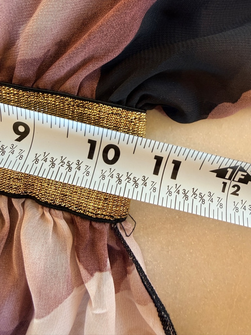 Jasmine Floral Chiffon Maxi Dress Black Pink Gold Empire Waist Size S - Picture 10 of 11